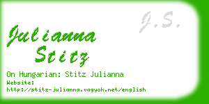 julianna stitz business card